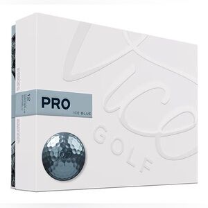 NIB VICE Golf Ice Blue Gold Balls (12 count)
